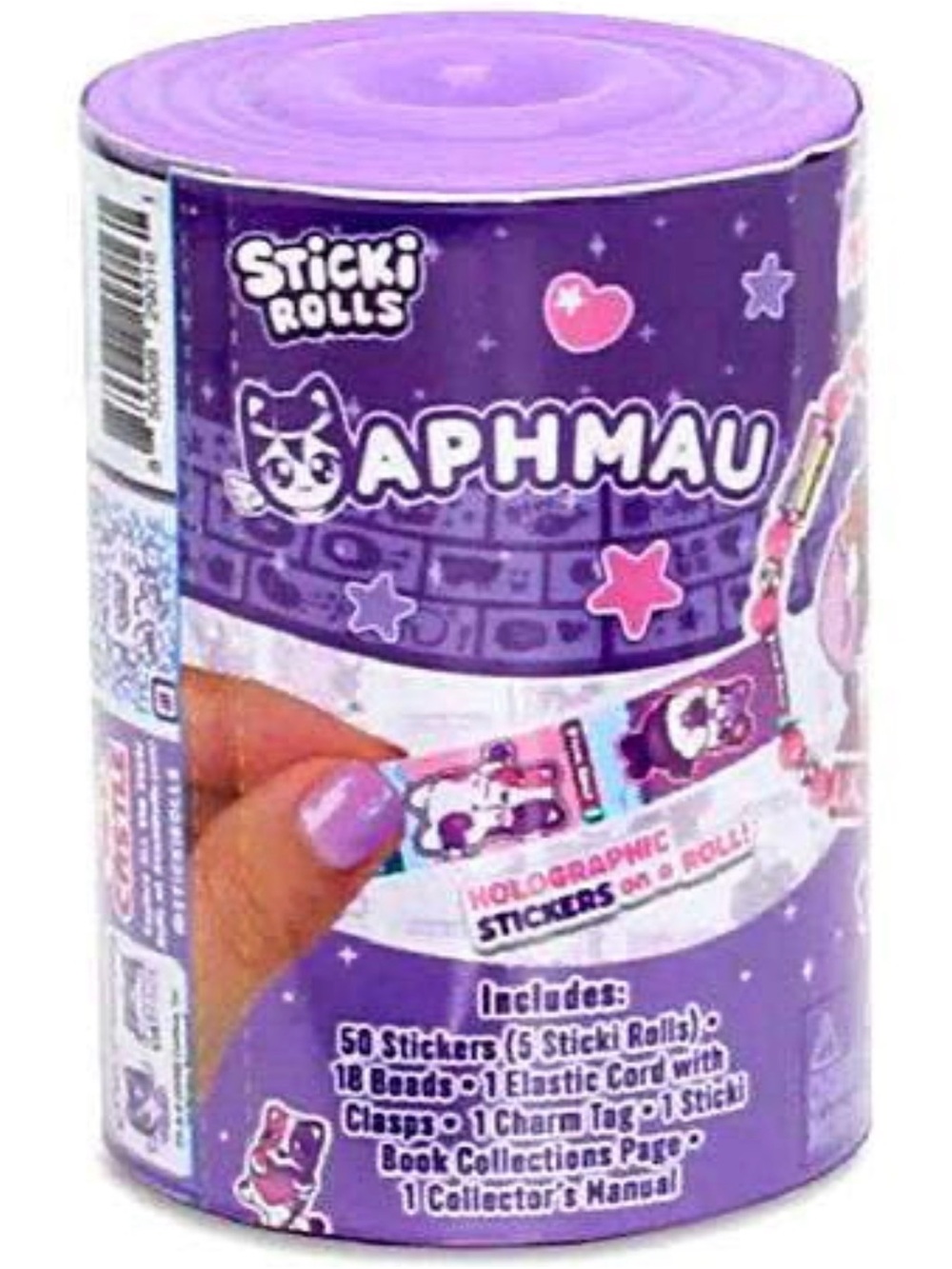 Aphmau Purple Sticki Rolls Holographic Sticker Roll for Kids